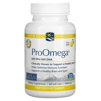 Nordic Naturals, ProOmega, зі смаком лимона, 1000 мг, 60 м'яких капсул (NOR-12120), фото
