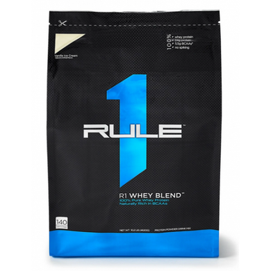 Rule 1, R1 Whey Blend, Сироватковий протеїн, ванільне морозиво, 4488 г (816712), фото