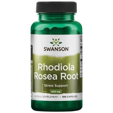 Родиола розовая, Rhodiola Rosea Root, Swanson, 400 мг, 100 капсул (SWV-11004), фото