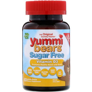 Вітамін D3 без цукру для дітей, Yummi Bears, Vitamin D3, Hero Nutritional Products, 1000 МО, 60 штук (HNP-68488), фото