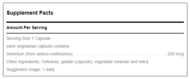 Селен - метіоніл, Seleno-Methione, Douglas Laboratories, 200 мкг, 100 капсул (DOU-01680), фото