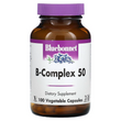 Bluebonnet Nutrition, B-Complex 50, вітаміни групи B, 100 вегетаріанських капсул (BLB-00412)