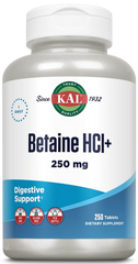 KAL, Бетаїн HCI+, 250 мг, 250 таблеток (CAL-10269), фото