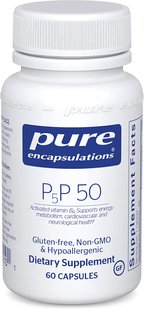 Pure Encapsulations, P-5-P, активний вітамін В6, 50 мг, 60 капсул (PE-00210), фото