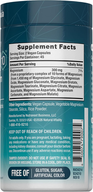 Комплекс магния 300 мг Natural Vitality CALM MaxCalm10 - 90 веганских капсул, фото