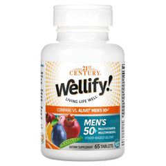 21st Century, Wellify, мультивитамины и мультиминералы для мужчин старше 50 лет, 65 таблеток (CEN-22452), фото