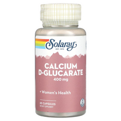 Solaray, D-глюкарат кальцію, 400 мг, 60 капсул (200 мг на 1 капсулі) (SOR-08006), фото