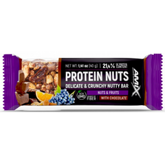 Amix, Батончик Protein Nuts Crunchy Nutty Bar, Nuts&Fruits, 40 г - 1/25 - 11/22 (817952), фото