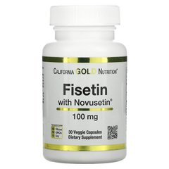 California Gold Nutrition, Fisetin with Novusetin, физетин, 100 мг, 30 растительных капсул (CGN-01843), фото