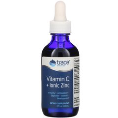 Вітамін C + іонний цинк, Vitamin C + Ionic Zinc, Trace Minerals Research, 59 мл (TMR-00568), фото