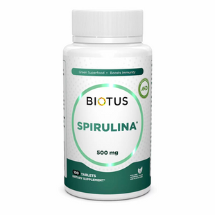 Biotus, Спіруліна, Spirulina, 500 мг, 100 таблеток (BIO-531231), фото