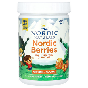 Nordic Naturals, Nordic Berries, мультивітамінні жувальні цукерки, оригінальний смак, 200 ягід-жувальних цукерок (NOR-30124), фото