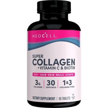 NeoCell, Super Collagen, коллаген с витамином C и биотином, 90 таблеток (NEL-12923), фото
