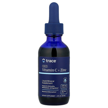 Витамин C + ионный цинк, Vitamin C + Ionic Zinc, Trace Minerals Research, 59 мл (TMR-00568), фото