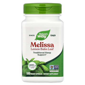 Листя меліси 500 мг Nature's Way Melissa Lemon Balm Leaf - 100 веганських капсул, фото