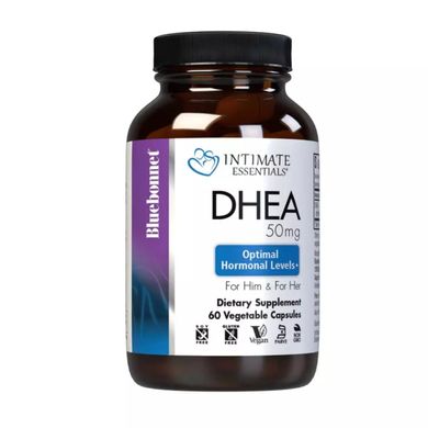 Bluebonnet Nutrition, Intimate Essenitals, DHEA (Дегидроэпиандростерон), 50 мг, 60 вегетарианских капсул (BLB-04017), фото