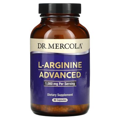 Dr. Mercola, L-аргінін з покращеною рецептурою, 333 мг, 90 капсул (MCL-03226), фото