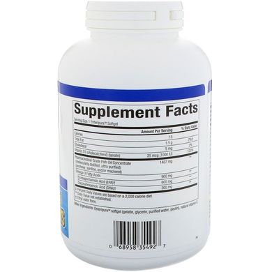 Омега 3 з вітаміном Д3 1000 МО, RxOmega-3, Natural Factors, 150 капсул (NFS-35492), фото