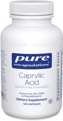 Каприловая кислота, Caprylic Acid, Pure Encapsulations, 120 капсул (PE-01128), фото