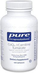 Коэнзим Q10 L-карнитин фумарат, CoQ10 l-Carnitine Fumarate, Pure Encapsulations, 120 капсул (PE-00398), фото