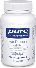 Підтримка імунітету і здоров'я дихальної системи, PureDefense with NAC, Pure Encapsulations, 120 капсул (PE-01238), фото