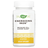 Nature's Way EMT-05219 Nature's Way, Energizing Iron, формула з подвійним залізом, 90 м'яких желатинових капсул (EMT-05219)