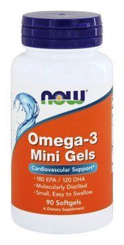 Now Foods, міні-капсули з омега-3, 90 м'яких гелевих капсул (NOW-01684), фото