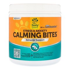 Zesty Paws, Calming Bites for Dogs, Behavior, All Ages, індичка, 90 жувальних таблеток (ZTP-00749), фото