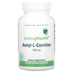 Seeking Health, Ацетил-L-карнитин, 500 мг, 90 вегетарианских капсул (SKH-52008), фото