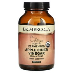 Dr. Mercola, Органические ферментированные яблочный уксус и кайенский перец, 90 таблеток (MCL-03235), фото