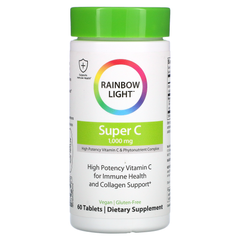 Rainbow Light, Супер С, 1000 мг, 60 таблеток (RLT-10311), фото