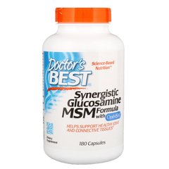 Doctor's Best, синергетична формула глюкозаміну та МСМ з OptiMSM, 180 капсул (DRB-00070), фото