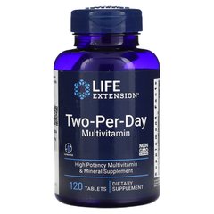 Life Extension, Мультивітаміни для двох прийомів на день, 120 таблеток (LEX-23151), фото