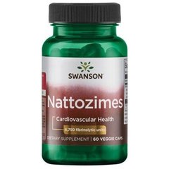 Наттокиназа, Nattozimes, Swanson, 195 мг, 60 вегетарианских капсул (SWV-02326), фото