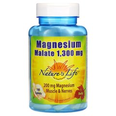 Nature's Life, Малат магнію, 1300 мг, 100 таблеток (NLI-00659), фото