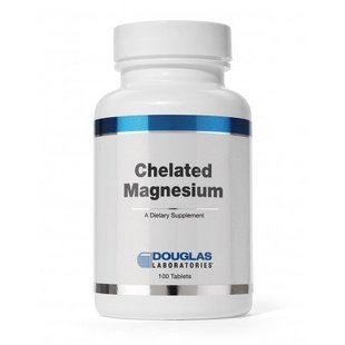 Хелатний магній, Chelated Magnesium, Douglas Laboratories, 100 таблеток (DOU-00605), фото