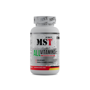 MST Nutrition, Мультивітаміни, All Vitamins, смак полуниці, 60 жувальних табелок (MST-16104), фото