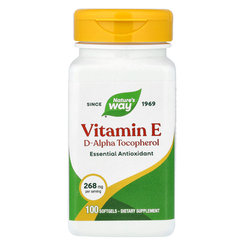 Витамин E 268 мг Nature's Way Vitamin E - 100 мягких капсул, фото