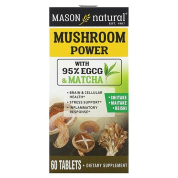 Mason Natural, Mushroom Power, 60 таблеток (MAV-18465), фото