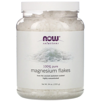 Магнієві пластівці 100% чисті NOW Foods Magnesium Flakes - 1531 г, фото