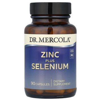Dr. Mercola, цинк та селен, 200 мкг, 90 капсул (MCL-03152), фото
