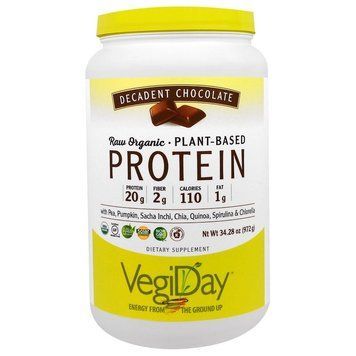 Рослинний протеїн, декадентський шоколад, Plant-Based Protein, Natural Factors, 972 г (NFS-02931), фото