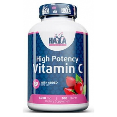 Haya Labs, High Potency Vitamin C 1000 мг with rose hips, 100 таблеток (818792), фото