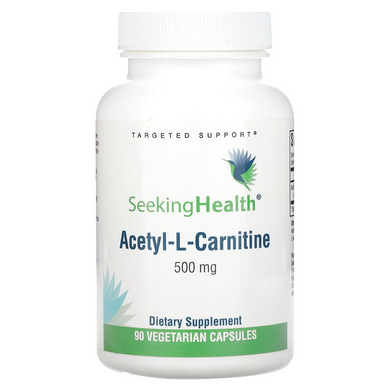 Seeking Health, Ацетил-L-карнитин, 500 мг, 90 вегетарианских капсул (SKH-52008), фото