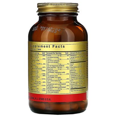 Solgar, Formula V, VM-75, комплексные витамины с хелатными минералами, 90 таблеток (SOL-01182), фото