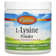 Carlson Labs, L-лизин, аминокислота в форме порошка, 100 г (CAR-06885)