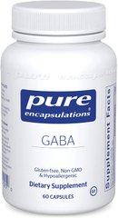 Pure Encapsulations, ГАМК, 700 мг, 60 рослинних капсул (PE-01025), фото