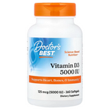 Витамин D3 Doctor's Best Vitamin D3 - 5000 МЕ (125 мкг), 360 капсул, фото