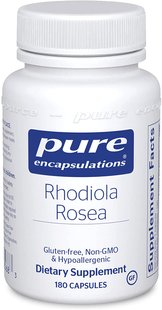 Родіола рожева, Rhodiola Rosea, Pure Encapsulations, 180 капсул (PE-00568), фото