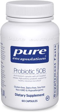 Пробіотик 50B, Probiotic 50B, Pure Encapsulations, 60 капсул (PE-01377), фото